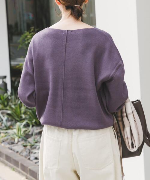 セール】『洗濯可』アウトリンキングVネックニット（ニット/セーター