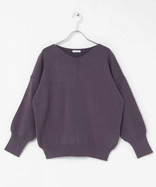 ITEMS URBANRESEARCH(アイテムズ アーバンリサーチ)の「『洗濯可』アウトリンキングVネックニット(ニット/セーター・レディース・パープル/ホワイト系その他/ブラック/オフホワイト/ライトグレー/ミント・FREE)」の11枚目の写真