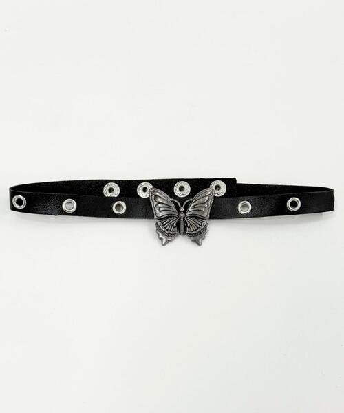 WEGO(ウィゴー)の「WEGO/バタフライモチーフアイレットチョーカー(チョーカー・レディース・ブラック・FREE)」の3枚目の写真