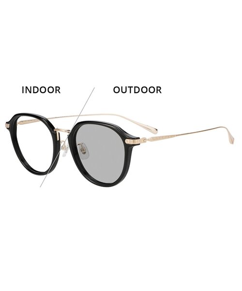 UNITED ARROWS（ユナイテッドアローズ）の「【WEB限定】Zoff｜UNITED ARROWS｜ボストン型 調光サングラス｜紫外線で色が変わる 紫外線対策 UVカット ユニセックス ユナイテッドアローズ（サングラス・レディース・ブラック/ブラウン・FREE）」の9枚目の写真