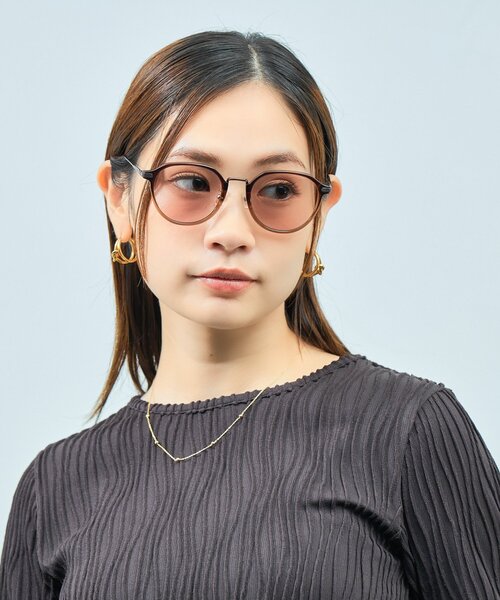 WEB限定】Zoff｜UNITED ARROWS｜ボストン型 調光サングラス｜紫外線で