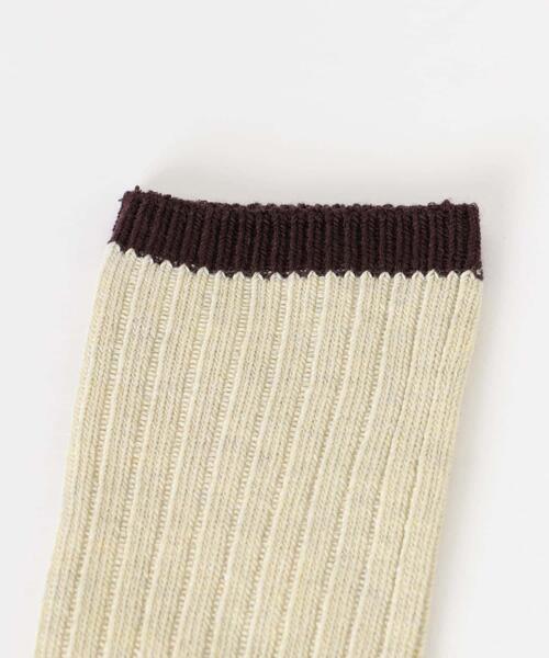 URBAN RESEARCH(アーバンリサーチ)の「『URTECH』バイカラーリブソックス(ソックス/靴下・メンズ・チャコールグレー/ネイビー/ナチュラル・25-28)」の6枚目の写真