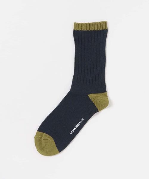 URBAN RESEARCH(アーバンリサーチ)の「『URTECH』バイカラーリブソックス(ソックス/靴下・メンズ・チャコールグレー/ネイビー/ナチュラル・25-28)」の10枚目の写真