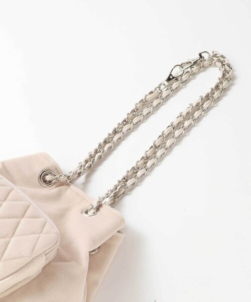 BeBe（ベベ）の「キルティングベロア2wayバケットバッグ（ショルダーバッグ・キッズ・ベージュ/ピンク・FREE）」の15枚目の写真