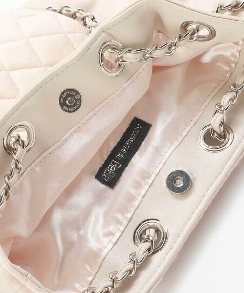 BeBe（ベベ）の「キルティングベロア2wayバケットバッグ（ショルダーバッグ・キッズ・ベージュ/ピンク・FREE）」の17枚目の写真