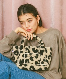 BAYFLOW | レオパードボアロゴトートS(トートバッグ)