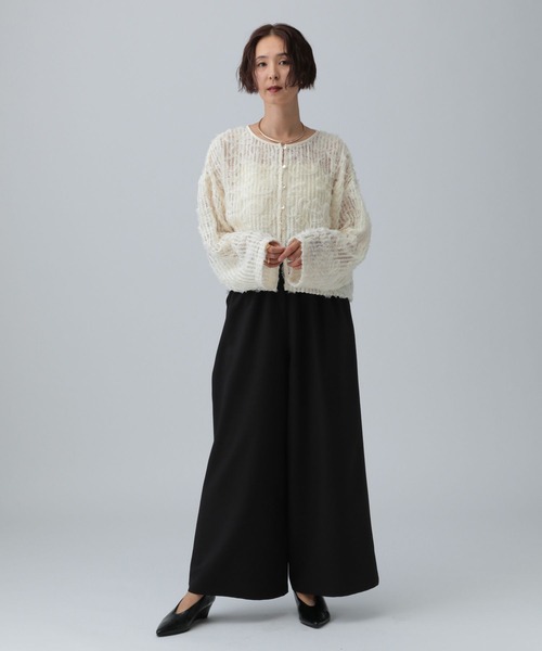 LEPSIM（レプシィム）の「ニュアンス柄カーディガン　582432（カーディガン/ボレロ・レディース・ブラック/アイボリー/ブラウン・FREE）」の7枚目の写真