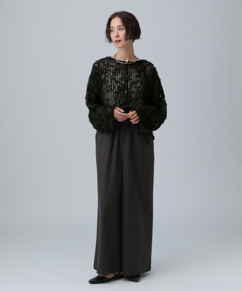 LEPSIM（レプシィム）の「ニュアンス柄カーディガン　582432（カーディガン/ボレロ・レディース・ブラック/アイボリー/ブラウン・FREE）」の12枚目の写真