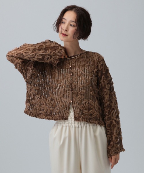 LEPSIM（レプシィム）の「ニュアンス柄カーディガン　582432（カーディガン/ボレロ・レディース・ブラック/アイボリー/ブラウン・FREE）」の16枚目の写真