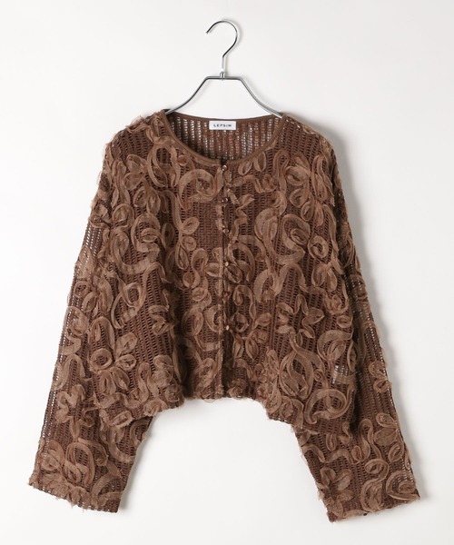 LEPSIM（レプシィム）の「ニュアンス柄カーディガン　582432（カーディガン/ボレロ・レディース・ブラック/アイボリー/ブラウン・FREE）」の21枚目の写真