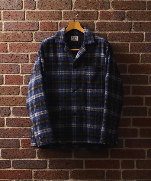 SHIPS(シップス)の「SHIPS: AUTHENTIC シャギー ネル シャツ ジャケット(その他アウター・メンズ・オリーブ/ネイビー・SMALL/LARGE/MEDIUM)」の1枚目の写真