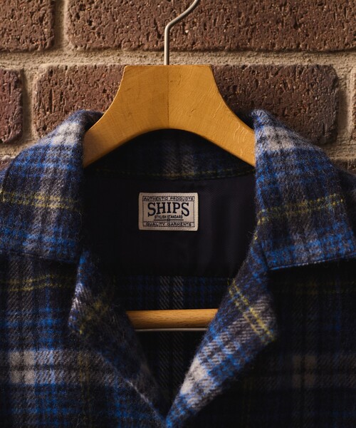 SHIPS(シップス)の「SHIPS: AUTHENTIC シャギー ネル シャツ ジャケット(その他アウター・メンズ・オリーブ/ネイビー・SMALL/LARGE/MEDIUM)」の4枚目の写真