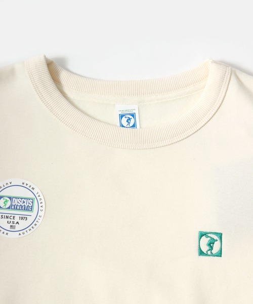 DISCUS ATHLETIC（ディスカス　アスレチック）の「DISCUS ATHLETIC（ディスカスアスレチック）裏起毛フリース カットオフ スウェットトレーナー レディース（スウェット・レディース・ミント/アイボリー/ブラック/グレー・M/L）」の5枚目の写真