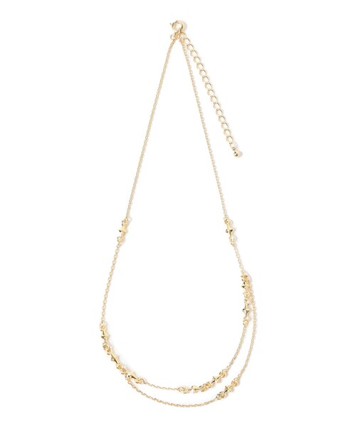 Ray BEAMS(レイビームス)の「【7/31値下げ】スター チェーン レイヤー ネックレス(ネックレス・レディース・シルバー/ゴールド・ONE SIZE)」の2枚目の写真