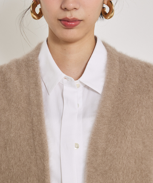 qualite（カリテ）の「【大人気ジレが今季verに！】フォックスカシミアロングジレ（ベスト・レディース・ライトベージュ/モカ・フリー）」の9枚目の写真