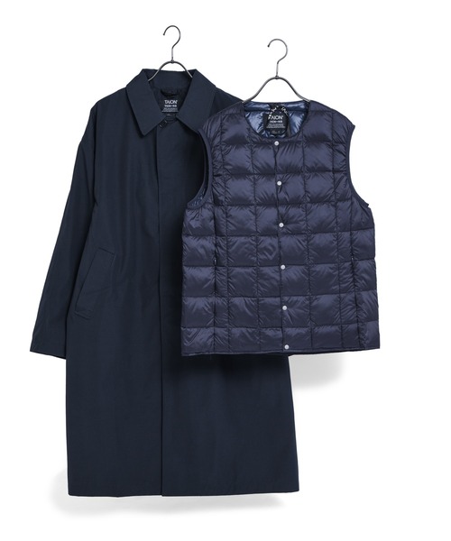 TAION（タイオン）の「【TAION（タイオン）】〈ユニセックス〉CR バルカラーコート(+ダウンベスト)（トレンチコート・メンズ・ブラック/ネイビー系4・M/L）」の3枚目の写真