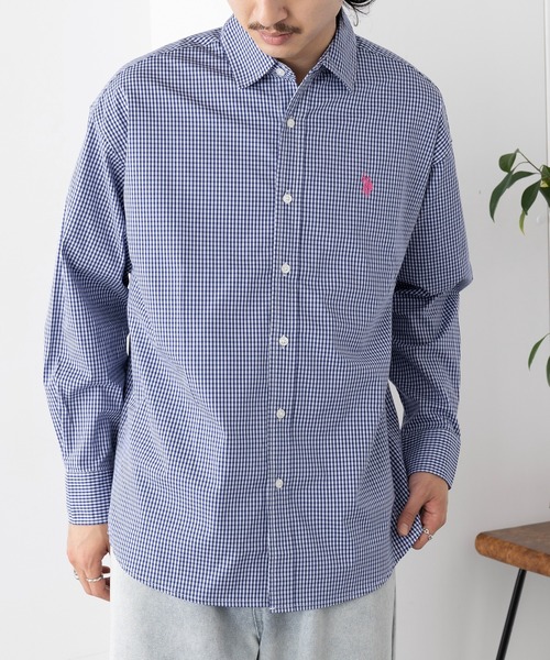 U.S. POLO ASSN.（ユーエスポロアッスン）の「【U.S. POLO ASSN.】ワンポイントロゴ ポニー刺繍 レギュラーカラーロングシャツ REGULAR COLLAR LONG SLEEV（シャツ/ブラウス・メンズ・ライトブルー/ネイビー・S/M/L）」の21枚目の写真