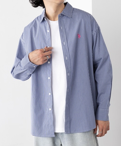 U.S. POLO ASSN.（ユーエスポロアッスン）の「【U.S. POLO ASSN.】ワンポイントロゴ ポニー刺繍 レギュラーカラーロングシャツ REGULAR COLLAR LONG SLEEV（シャツ/ブラウス・メンズ・ライトブルー/ネイビー・S/M/L）」の22枚目の写真