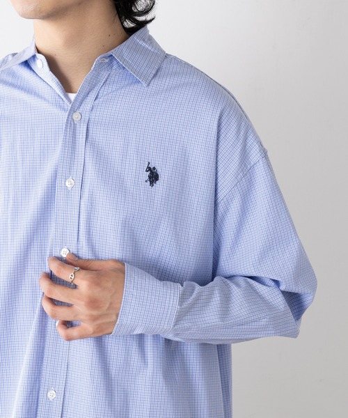 U.S. POLO ASSN.（ユーエスポロアッスン）の「【U.S. POLO ASSN.】ワンポイントロゴ ポニー刺繍 レギュラーカラーロングシャツ REGULAR COLLAR LONG SLEEV（シャツ/ブラウス・メンズ・ライトブルー/ネイビー・S/M/L）」の12枚目の写真