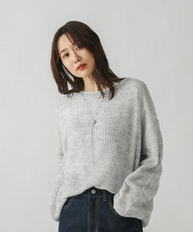 GLOBAL WORK | モヘヤタッチ透かし編みプルオーバー/長袖/579669(ニット/セーター)