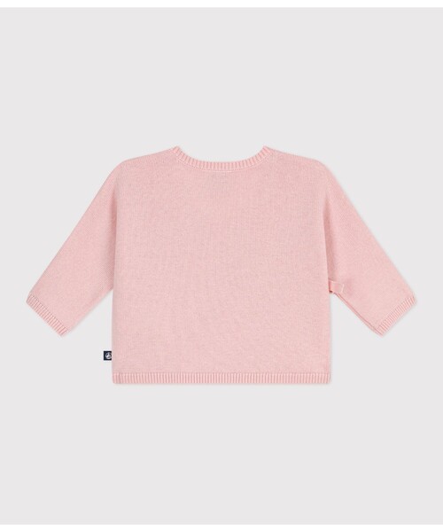 PETIT BATEAU（プチバトー）の「カーディガン（カーディガン/ボレロ・キッズ・オフホワイト/ライトピンク/ライトブルー・6MONTH/12MONTH/18MONTH）」の5枚目の写真