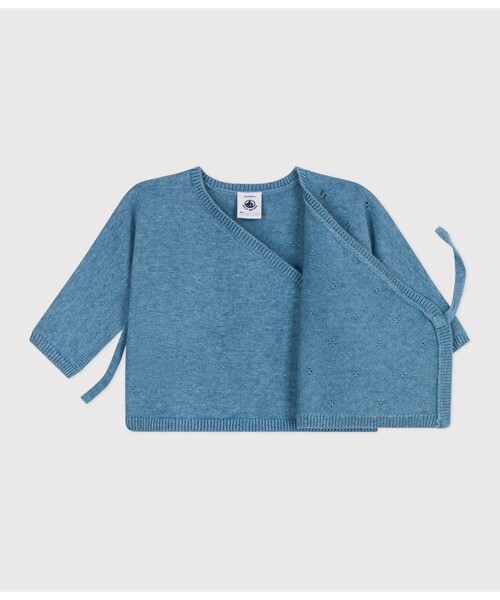 PETIT BATEAU（プチバトー）の「カーディガン（カーディガン/ボレロ・キッズ・オフホワイト/ライトピンク/ライトブルー・6MONTH/12MONTH/18MONTH）」の8枚目の写真