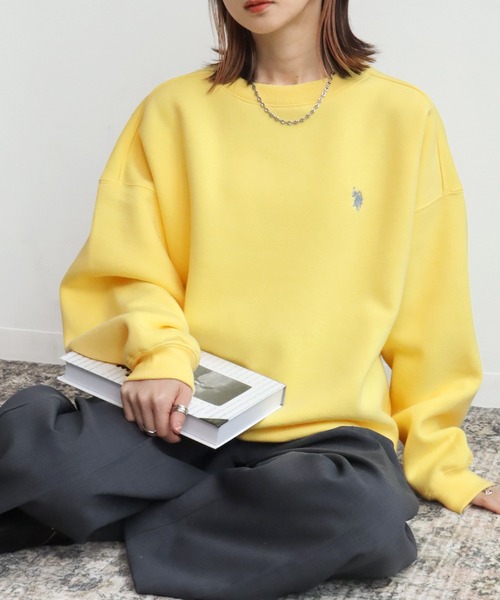 U.S. POLO ASSN.(ユーエスポロアッスン)の「【U.S. POLO ASSN./ユーエスポロアッスン】ロゴ刺繍 クルーネック スウェット トレーナー(スウェット・レディース・杢グレー/ボルドー/グリーン/イエロー/ネイビー/アイボリー・LL/L/M)」の5枚目の写真