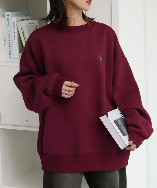 U.S. POLO ASSN.(ユーエスポロアッスン)の「【U.S. POLO ASSN./ユーエスポロアッスン】ロゴ刺繍 クルーネック スウェット トレーナー(スウェット・レディース・杢グレー/ボルドー/グリーン/イエロー/ネイビー/アイボリー・LL/L/M)」の6枚目の写真