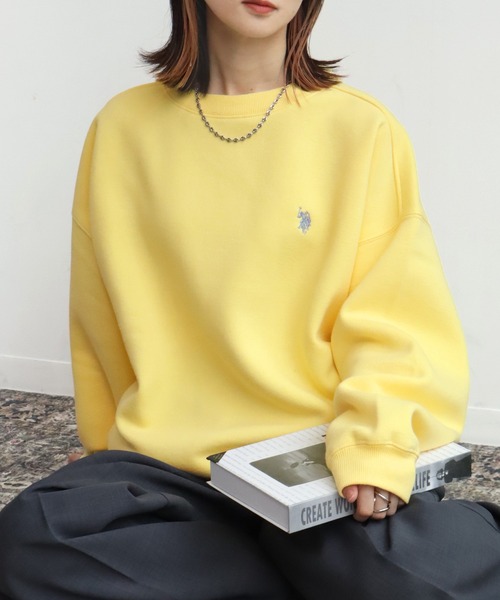 U.S. POLO ASSN.(ユーエスポロアッスン)の「【U.S. POLO ASSN./ユーエスポロアッスン】ロゴ刺繍 クルーネック スウェット トレーナー(スウェット・レディース・杢グレー/ボルドー/グリーン/イエロー/ネイビー/アイボリー・LL/L/M)」の20枚目の写真