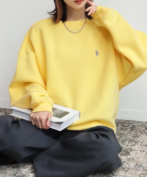 U.S. POLO ASSN.(ユーエスポロアッスン)の「【U.S. POLO ASSN./ユーエスポロアッスン】ロゴ刺繍 クルーネック スウェット トレーナー(スウェット・レディース・杢グレー/ボルドー/グリーン/イエロー/ネイビー/アイボリー・LL/L/M)」の21枚目の写真