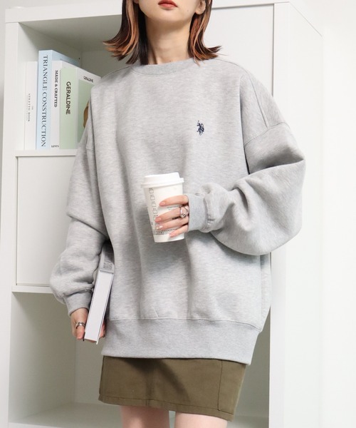 U.S. POLO ASSN.(ユーエスポロアッスン)の「【U.S. POLO ASSN./ユーエスポロアッスン】ロゴ刺繍 クルーネック スウェット トレーナー(スウェット・レディース・杢グレー/ボルドー/グリーン/イエロー/ネイビー/アイボリー・LL/L/M)」の12枚目の写真