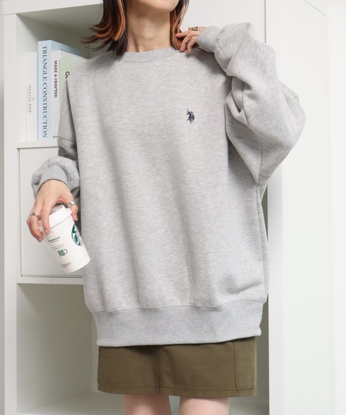 U.S. POLO ASSN.(ユーエスポロアッスン)の「【U.S. POLO ASSN./ユーエスポロアッスン】ロゴ刺繍 クルーネック スウェット トレーナー(スウェット・レディース・杢グレー/ボルドー/グリーン/イエロー/ネイビー/アイボリー・LL/L/M)」の13枚目の写真