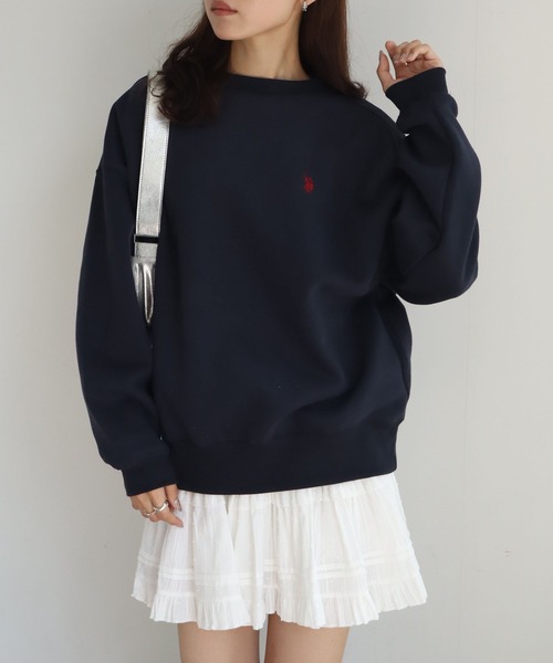 U.S. POLO ASSN.(ユーエスポロアッスン)の「【U.S. POLO ASSN./ユーエスポロアッスン】ロゴ刺繍 クルーネック スウェット トレーナー(スウェット・レディース・杢グレー/ボルドー/グリーン/イエロー/ネイビー/アイボリー・LL/L/M)」の16枚目の写真