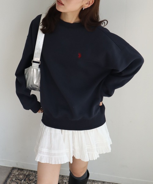 U.S. POLO ASSN.(ユーエスポロアッスン)の「【U.S. POLO ASSN./ユーエスポロアッスン】ロゴ刺繍 クルーネック スウェット トレーナー(スウェット・レディース・杢グレー/ボルドー/グリーン/イエロー/ネイビー/アイボリー・LL/L/M)」の17枚目の写真