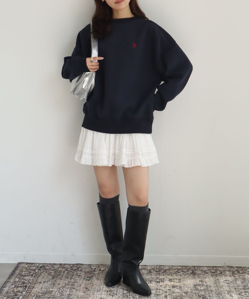 U.S. POLO ASSN.(ユーエスポロアッスン)の「【U.S. POLO ASSN./ユーエスポロアッスン】ロゴ刺繍 クルーネック スウェット トレーナー(スウェット・レディース・杢グレー/ボルドー/グリーン/イエロー/ネイビー/アイボリー・LL/L/M)」の19枚目の写真