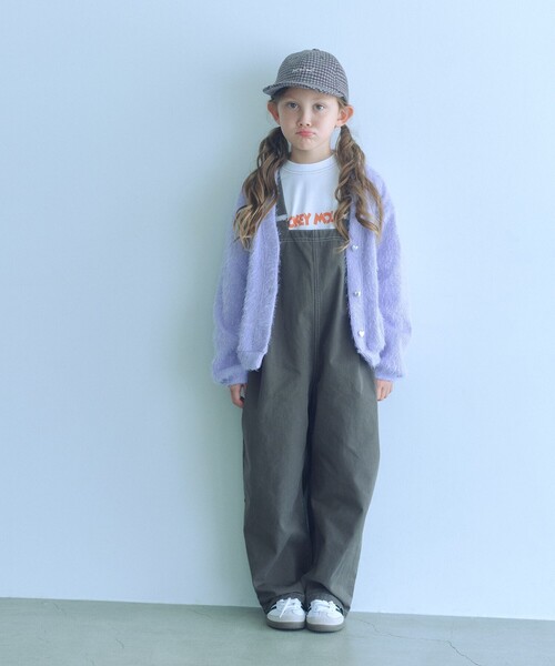 green label relaxing（グリーンレーベルリラクシング）の「シャギー カーディガン / キッズ  120cm-160cm（カーディガン/ボレロ・キッズ・ブラック/ライラック・160cm/140cm/130cm/120cm/150cm）」の6枚目の写真