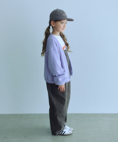 green label relaxing（グリーンレーベルリラクシング）の「シャギー カーディガン / キッズ  120cm-160cm（カーディガン/ボレロ・キッズ・ブラック/ライラック・160cm/140cm/130cm/120cm/150cm）」の7枚目の写真