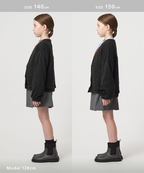 green label relaxing（グリーンレーベルリラクシング）の「シャギー カーディガン / キッズ  120cm-160cm（カーディガン/ボレロ・キッズ・ブラック/ライラック・160cm/140cm/130cm/120cm/150cm）」の11枚目の写真