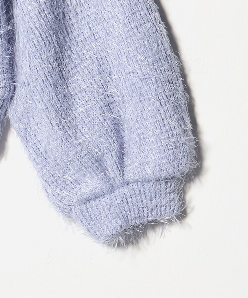 green label relaxing（グリーンレーベルリラクシング）の「シャギー カーディガン / キッズ  120cm-160cm（カーディガン/ボレロ・キッズ・ブラック/ライラック・160cm/140cm/130cm/120cm/150cm）」の16枚目の写真