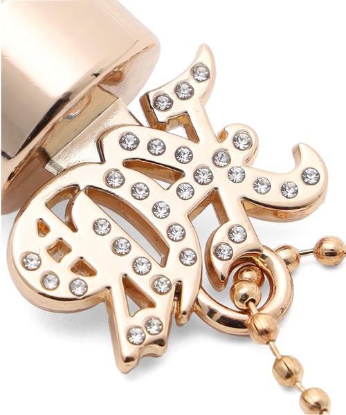 X-girl（エックスガール）の「LIP HOLDER KEY CHARM（キーホルダー・レディース・シルバー/ゴールド・ONE SIZE）」の4枚目の写真