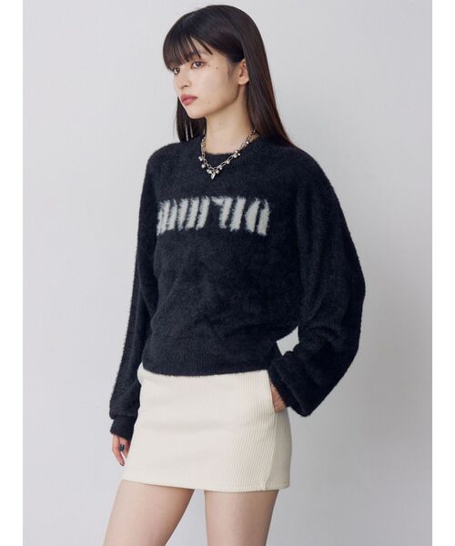 MURUA(ムルーア)の「【セットアップ対応】リブミニスカート(スカート・レディース・ネイビー/アイボリー・2/1)」の9枚目の写真