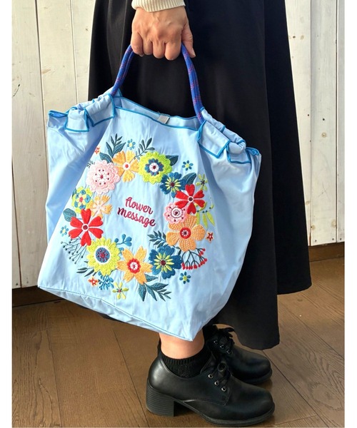 MAZEMAZE（マゼマゼ）の「8begin bag(Sサイズ)（トートバッグ・レディース・ベージュ/イエロー/インディゴブルー/パープル/ホワイト/ホワイト系その他/レッド/ブラック/ブルーグリーン/サックスブルー/ナチュラル・FREE）」の6枚目の写真