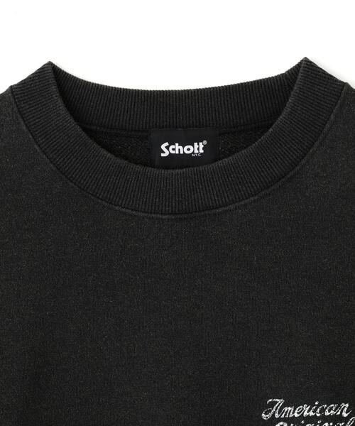 schott(ショット)の「Schott/ショット/AMERICAN ORIGINAL SNOW WASH CREW SWEAT/アメリカン オリジナル スノーウォッシュ クルースウェット(スウェット・メンズ・ブラック/レッド/ネイビー・L/XL/2XL/M)」の6枚目の写真