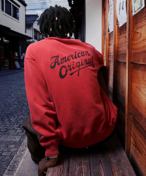 schott(ショット)の「Schott/ショット/AMERICAN ORIGINAL SNOW WASH CREW SWEAT/アメリカン オリジナル スノーウォッシュ クルースウェット(スウェット・メンズ・ブラック/レッド/ネイビー・L/XL/2XL/M)」の17枚目の写真