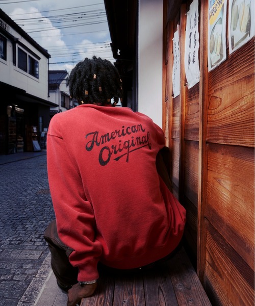 schott(ショット)の「Schott/ショット/AMERICAN ORIGINAL SNOW WASH CREW SWEAT/アメリカン オリジナル スノーウォッシュ クルースウェット(スウェット・メンズ・ブラック/レッド/ネイビー・L/XL/2XL/M)」の3枚目の写真