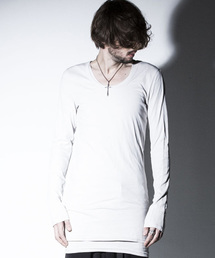NO ID. | mlt1559-C天竺ｸﾛｽｼｰﾑUﾈｯｸﾛﾝT(Tシャツ/カットソー)