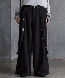 SERACE | 【SERACE】Loose silhouette drape mode suspender wide slacks / ルーズシルエットドレープモードサスペンダーワイドスラックス(スラックス)