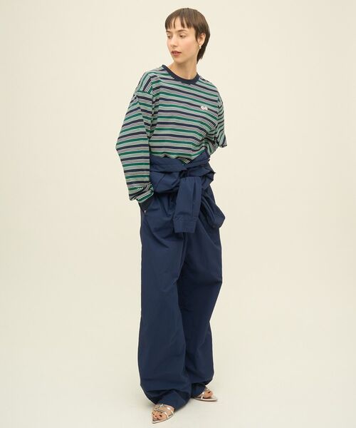 AMERICAN HOLIC（アメリカンホリック）の「PENNEY'S レトロボーダーロングTシャツ（Tシャツ/カットソー・レディース・チャコールグレー/ブラウン/ネイビー・FREE）」の12枚目の写真