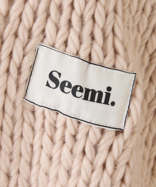 Seemi. byNICECLAUP（ シーミーバイナイスクラップ）の「【Seemi.】ZIPニットパーカー（ニット/セーター・レディース・ピンクベージュ/ブラック/オフホワイト・FREE）」の7枚目の写真