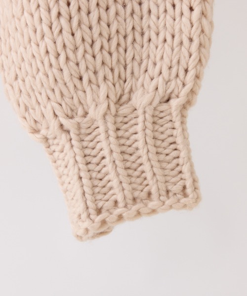 Seemi. byNICECLAUP（ シーミーバイナイスクラップ）の「【Seemi.】ZIPニットパーカー（ニット/セーター・レディース・ピンクベージュ/ブラック/オフホワイト・FREE）」の8枚目の写真